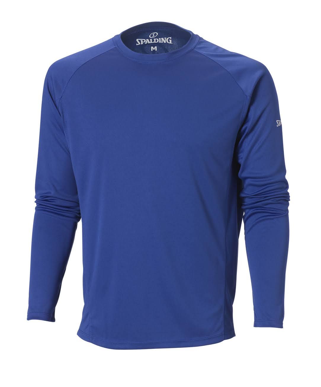 Mens Spalding Essential Long Sleeve Royal Blue Tee - Medium
