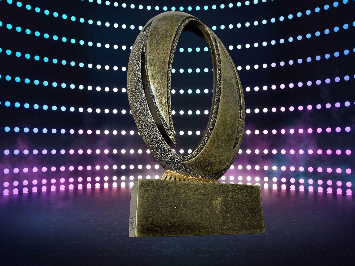 Rugby ball modern  design resin award