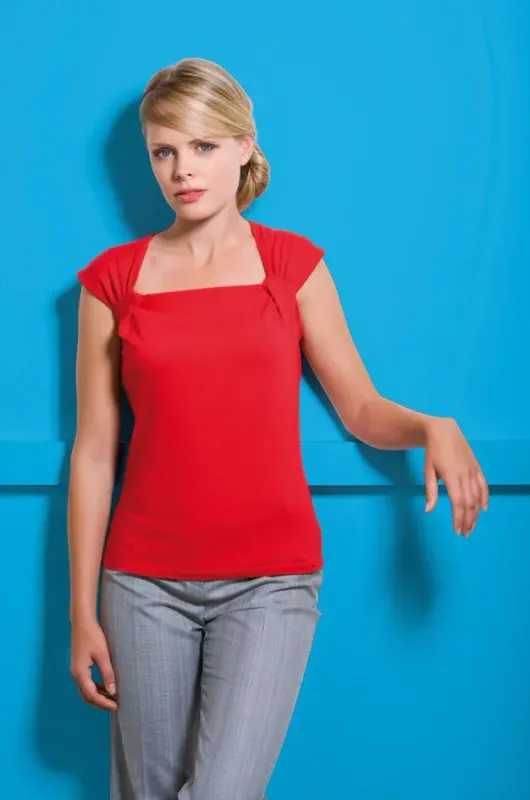 Ladies Sleeveless Kustom Kit Red Top