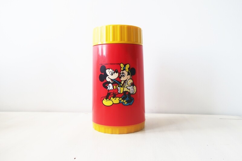 Vintage Disney Mickey & Minnie Mouse plastic flask by Bluebird
