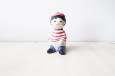 Vintage pottery Italian little girl money bank