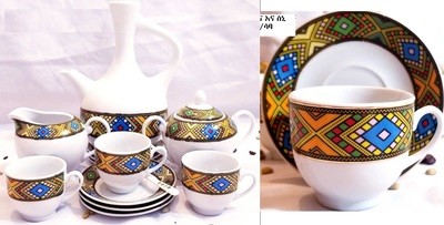 Ethiopian Coffee Set የቡና ጀበና እና ስኒ