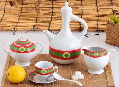 Ethiopian Coffee Cups and Jebena Set | Oromia Culture | 23 Pcs