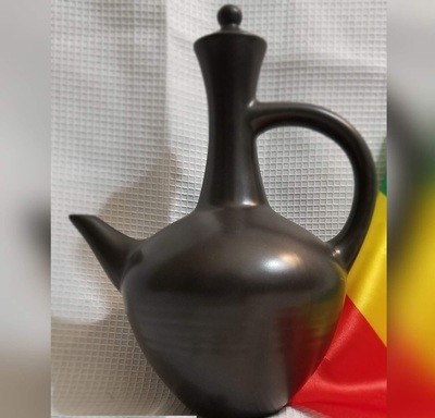 Ethiopian Traditional Coffee Pot | Black | Jebena ጀበና