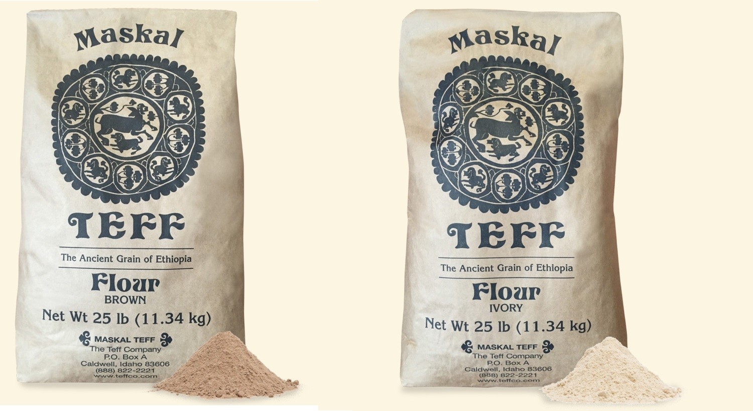 Meskal Teff flour | የመስቀል ጤፍ ዱቄት | ነጭ ሰርገኛ ወይም ቀይ