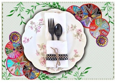 Table placement set | የምግብ ማቅረቢያ የጠረጴዛ ልብስ