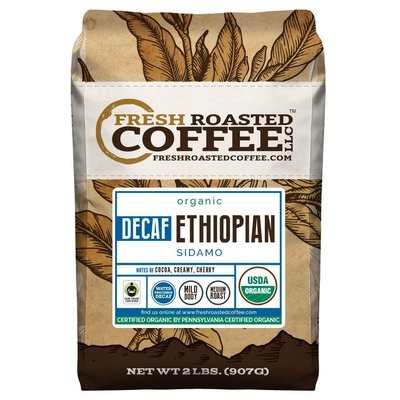 Ethiopian Sidamo Water Processed FTO Coffee, Whole Bean