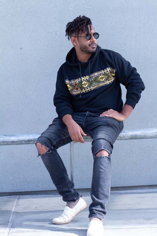 Tilet Hoodie ኮፍያ ያለው ባለ ጥለት ጃኬት