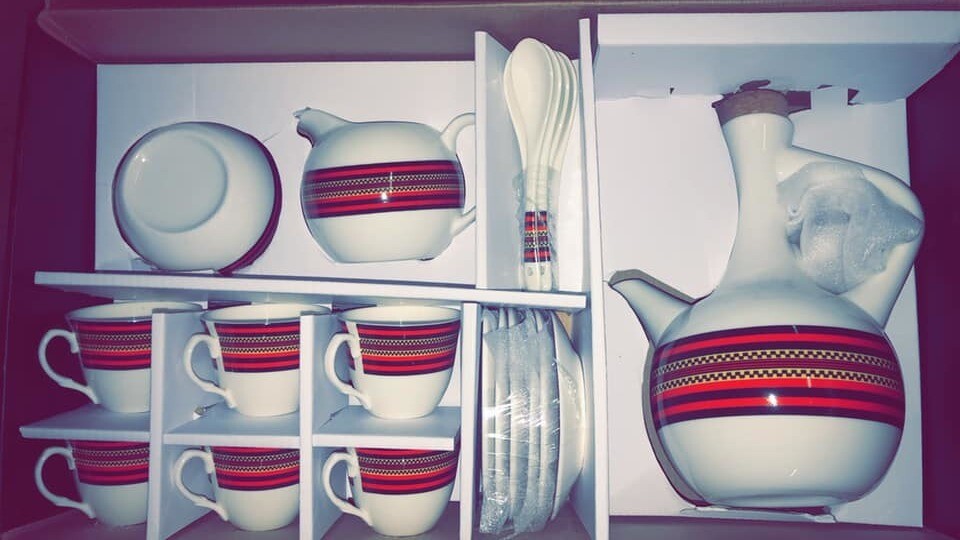 Ethiopian Coffee Cups and Jebena Set | Oromia Culture | 23 Pcs
