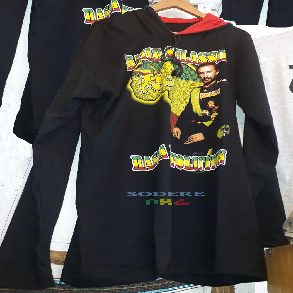 ሐ/ስላሤ （ሞአምበሳ ）ሹራብ HAILESELASIE hoodie