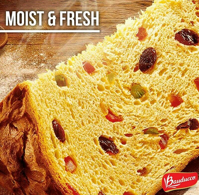 ፓንቶኔ ኬክ ቴምር ያለው Bauducco Panettone Original, 26.2 oz