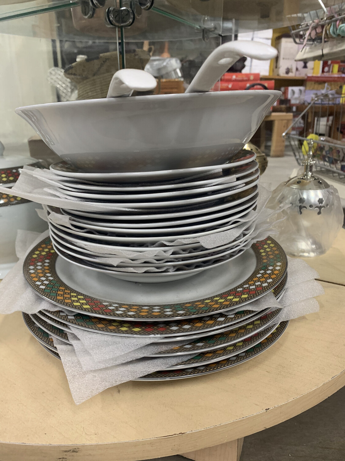 Ethiopian / Eritrean Dinner Plate Set የምግብ ሳህን , Tílét ...