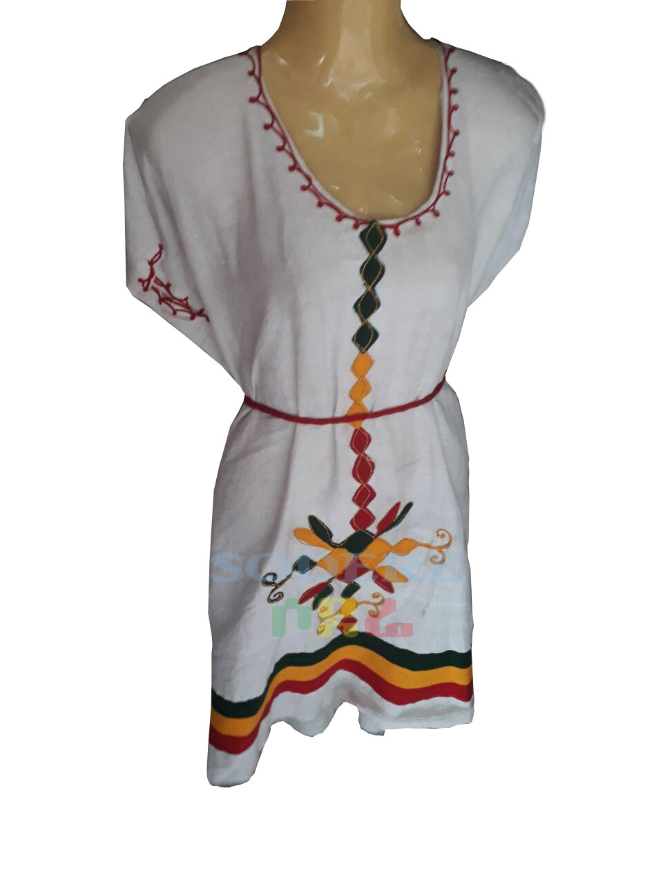 የኢትዮጲያ ባንዲራ ያለው የሴቶች አጓጎጉል ቀሚስ Ethiopian Women Dress / free size