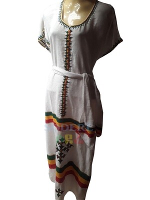 የኢትዮጲያ ባንዲራ ያለው የሴቶች  ረጅም ቀሚስ Ethiopian Women Long  Dress / free size