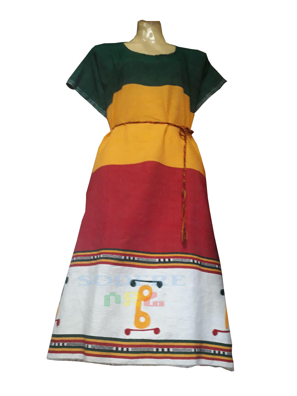የኢትዮጵያ ባንዲራ ያለው የሴቶች አጓጉል ቀሚስ Ethiopian Women Dress / free size