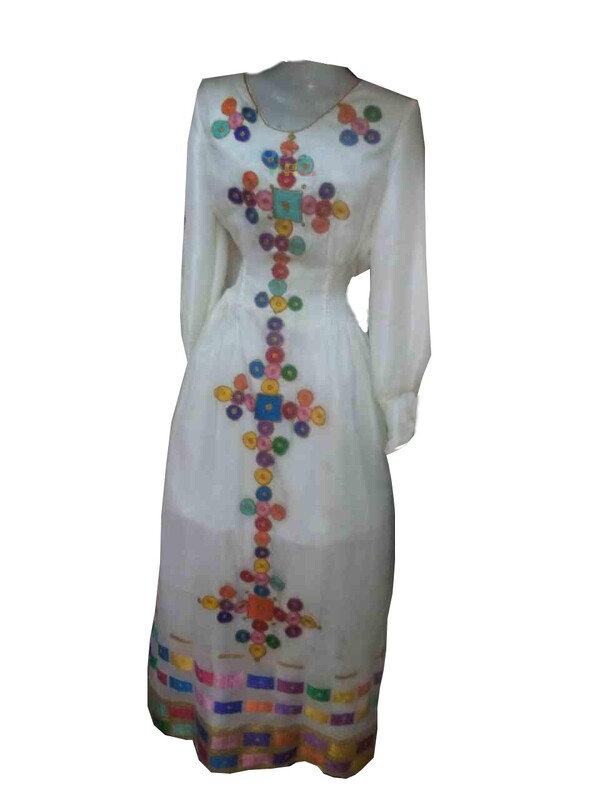 ረዘም ያለ የሀበሻ ቀሚስ  Ethiopian Traditional Long Dress