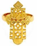 ቀለበት ወርቅ ቅብ መስቀል Ethiopian cross ring