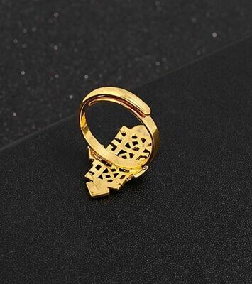 ቀለበት ወርቅ ቅብ መስቀል Ethiopian cross ring