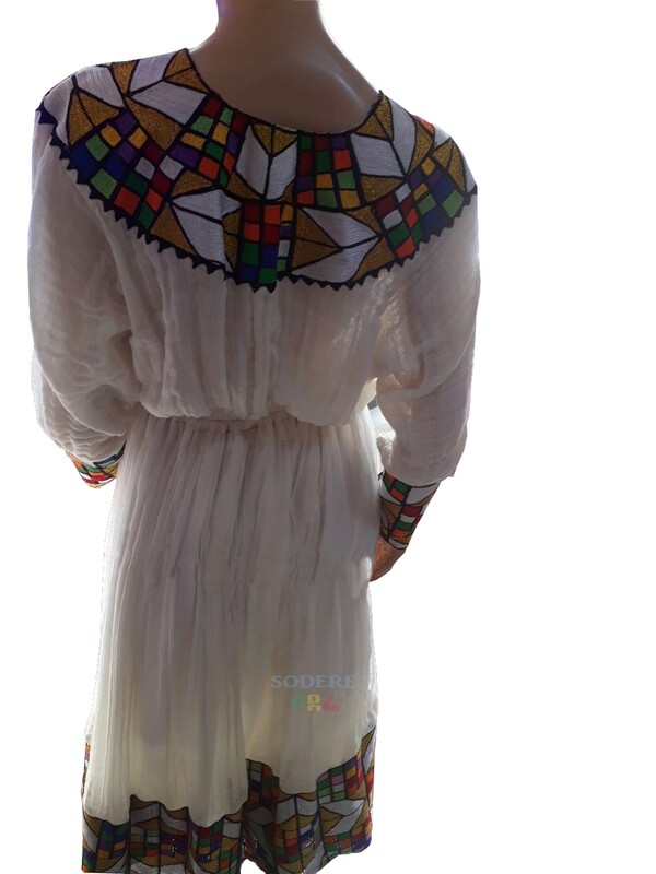 ረዘም ያለ የሀበሻ ቀሚስ Ethiopian Traditional Long Dress