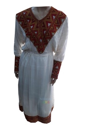ረዘም ያለ የሀበሻ ቀሚስ  Ethiopian Traditional Long Dress