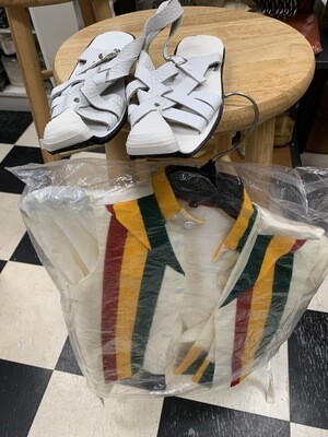 የኢትዮጵያ ባንዲራ ያለው ለልጆች ልብስ Traditional kids Ethiopian cloth with shoes