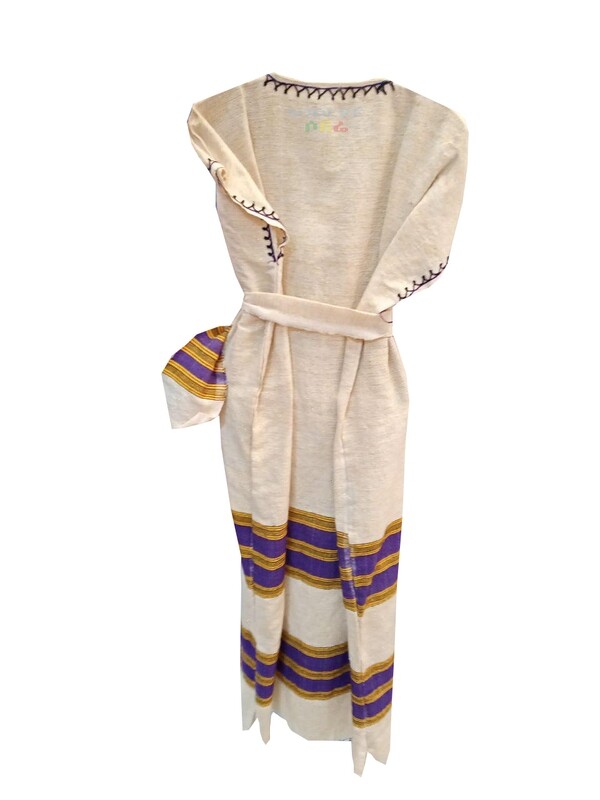 ረዘም ያለ የሀበሻ ልብስ Ethiopian Traditional Long Dress/ free size