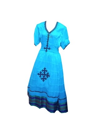 አጓጉል የሀበሻ ልብስ Ethiopian Traditional Midi Dress