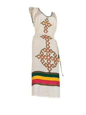 ረዘም ያለ የሀበሻ ልብስ  Ethiopian Traditional Long Dress