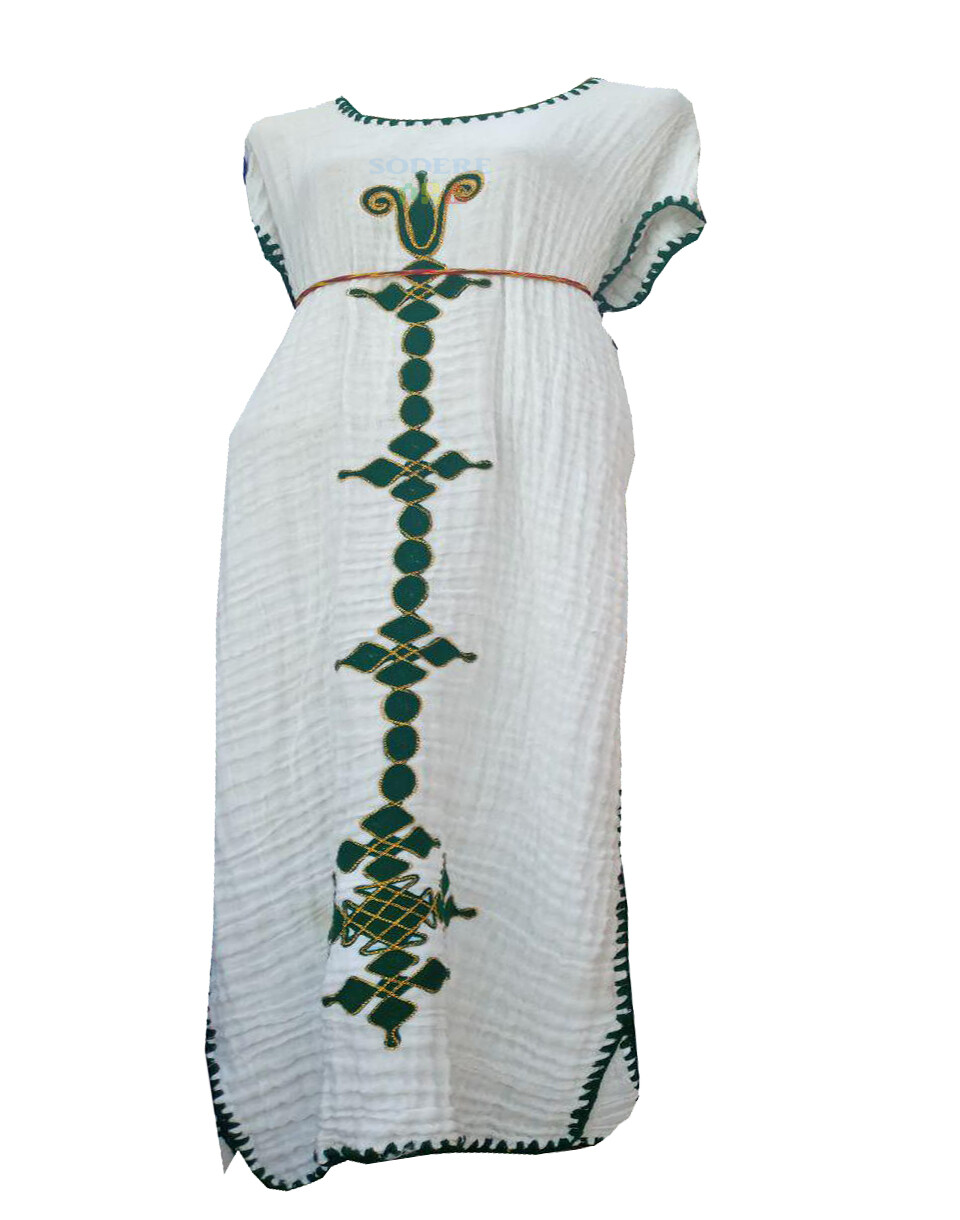 አጓጉል የሀበሻ ልብስ Ethiopian Traditional Midi Dress