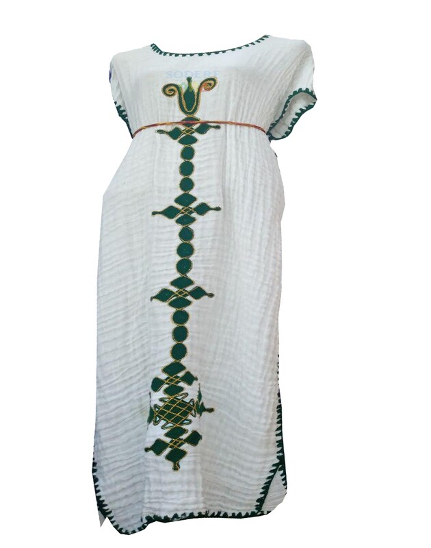 አጓጉል የሀበሻ ልብስ  Ethiopian Traditional Midi Dress