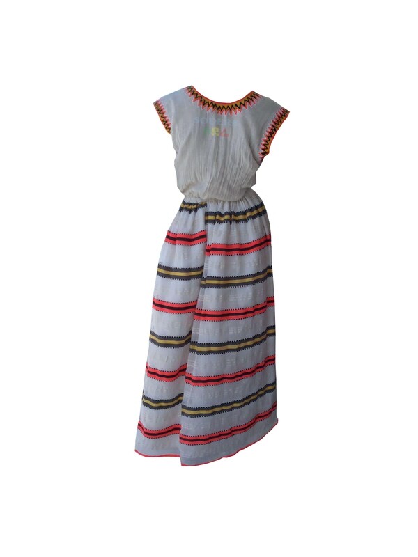 ረዘም ያለ የሀበሻ ቀሚስ Ethiopian Traditional Long Dress / Designed By ዩቶጲያ Traditional Cloth