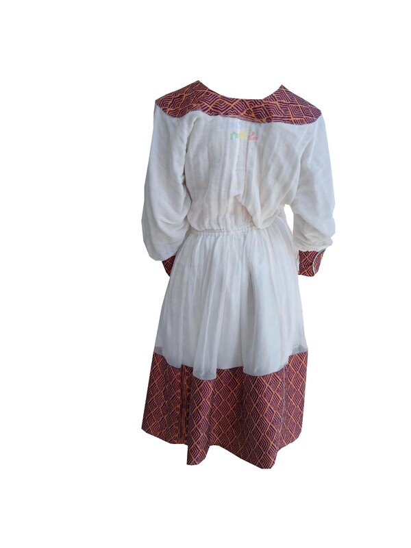 አጠር ያለ የሀበሻ ቀሚስ Ethiopian Traditional Short Dress / Designed By ዩቶጲያ Traditional Cloth