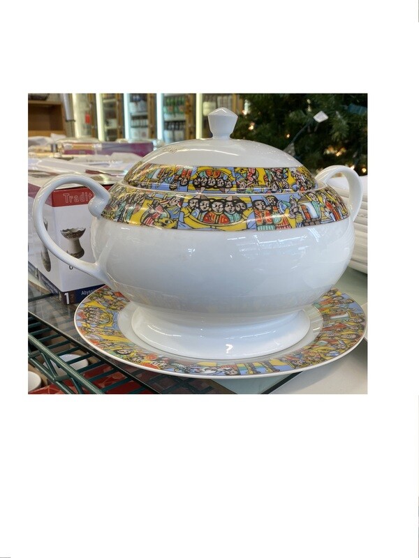 የምግብ ማቅረቢያ ጎድጓዳ ሳህን፣ ጭልፋ Ethiopian serving bowl with ladle