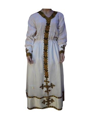 ረዘም ያለ የሀበሻ ቀሚስ  Ethiopian Traditional Long Dress