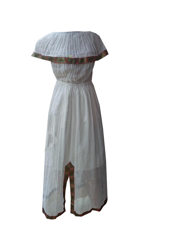ረዘም ያለ የሀበሻ ልብስ Ethiopian Traditional Long Dress / free size