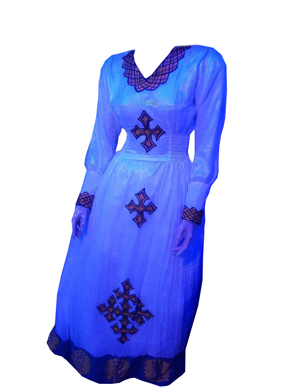ረዘም ያለ የሀበሻ ቀሚስ  Ethiopian Traditional Long Dress