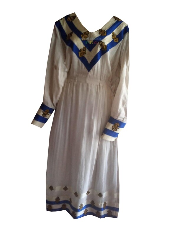 ረዘም ያለ የሀበሻ ቀሚስ  Ethiopian Traditional Long Dress