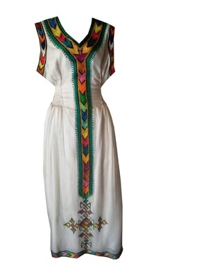 ረዘም ያለ የሀበሻ ቀሚስ  Ethiopian Traditional Long Dress