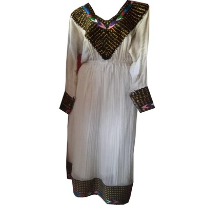 ረዘም ያለ የሀበሻ ቀሚስ  Ethiopian Traditional Long Dress