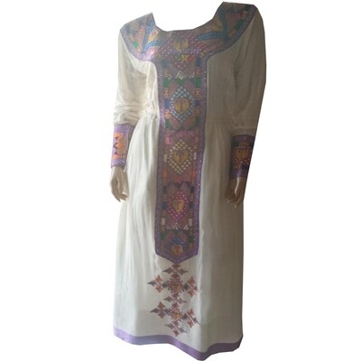 ረዘም ያለ የሀበሻ ቀሚስ  Ethiopian Traditional Long Dress