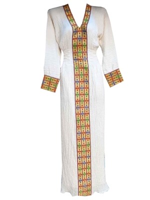 ረዘም ያለ የሀበሻ ቀሚስ  Ethiopian Traditional Long Dress