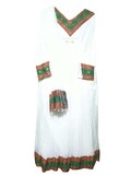 ረዘም ያለ የሀበሻ ቀሚስ  Ethiopian Traditional Long Dress