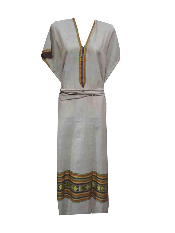 ረዘም ያለ የሀበሻ ቀሚስ  Ethiopian Traditional Long Dress