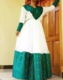 ረዘም ያለ የሀበሻ ቀሚስ  Ethiopian Traditional Long Dress