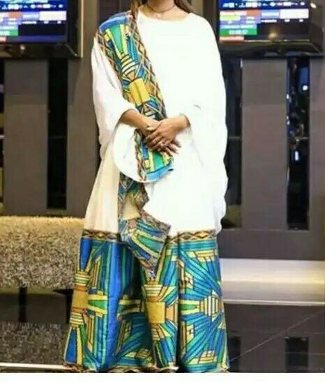 ረዘም ያለ የሀበሻ ቀሚስ  Ethiopian Traditional Long Dress