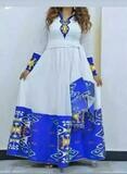 ረዘም ያለ የሀበሻ ቀሚስ  Ethiopian Traditional Long Dress