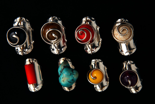 Silver Rings With Different Precious Stone