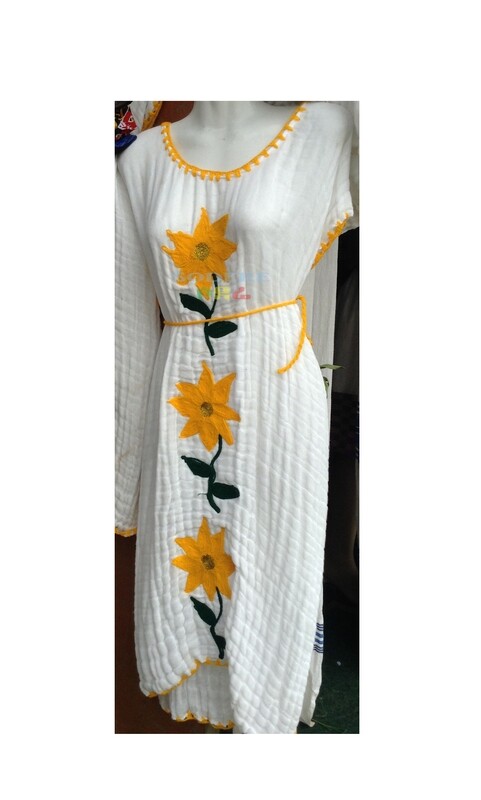 አጓጉል የሀበሻ ቀሚስ  Ethiopian Traditional Dress