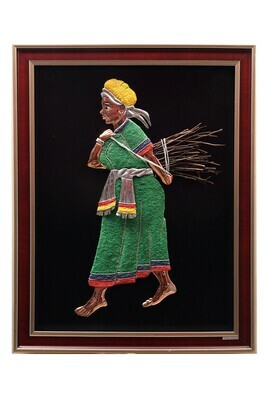 Ethiopian Women Returning Home Collecting firewood.
