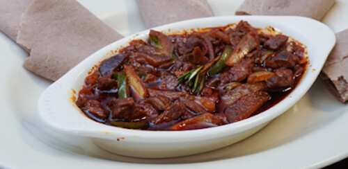 ድንች ወጥ በስጋ (Potato With Meat Wot)